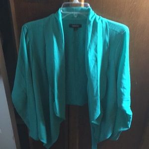 Light green crepe blazer torrid